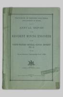 Annual Report of the Resident Mining Engineer of the North-Western Mineral Survey District