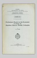 Preliminary Report on the Economic Geology of Hazelton District, British Columbia