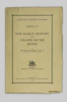 The Early History of the Fraser River Mines