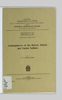 Anthropometry of the Beaver, Sekani, and Carrier Indians