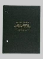 Annual reports Cassiar Asbestos Corporation Limited 1973-1977