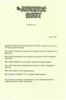 The Asbestos Sheet Aug. 1969