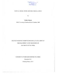 Clinical social work and child sexual abuse