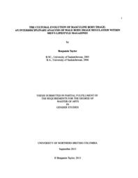 The cultural evolution of masculine body image: An interdisciplinary analysis of male body image regulation within men's lifestyle magazines.