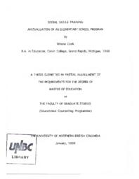 Social skills training: an evaluation of an elementary school program