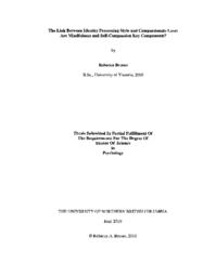 The Link Between Identity Processing Style and Compassionate Love: Are Mindfulness and Self-Compassion Key Components?