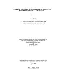 An elementary school’s engagement with restitution, restorative practices, and circles