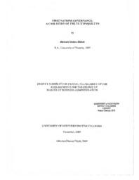 First Nations governance: a case study of the Tl'etinqox-t'in