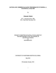 Savings and commercial banks' performance in Nigeria: A statistical analysis