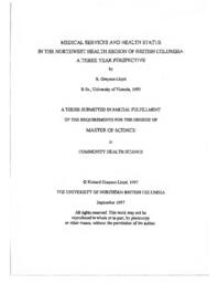 Medical services and health status in the northwest health region of British Columbia: a three year perspective