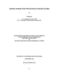 Assessing offshore wind power resources in British Columbia