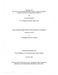 We done it!: the story of Warmun Women's Centre and Safe House: women's agency in western Australia