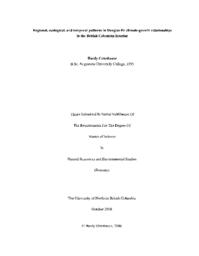 Regional, ecological, and temporal patterns in Douglas-fir climate-growth relationships in the British Columbia interior.