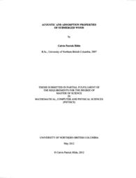 Acoustic and adsorption properties of submerged wood.
