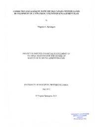 Community engagement with the 2015 Canada Winter Games: development of a strategic volunteer engagement plan