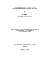 Rural clinical social work practice: Self-care and compassion fatigue prevention