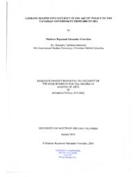 Looking deeper into security in the Arctic policy of the Canadian government from 2006 to 2011