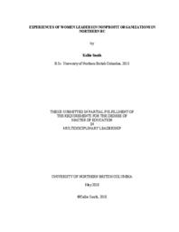 Experiences of women leaders in non-profit organizations in northern BC