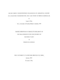 Recruitment and retention challenges of a regional centre of a resource-based region: The case study of Prince George, BC.