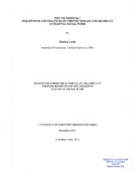 Pity or pedestal?: perceptions and practices of chronic disease and disability in hospital social work