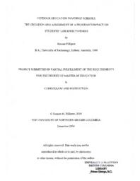 Outdoor education in middle schools: the creation and assessment of a program's impact on students' life effectiveness