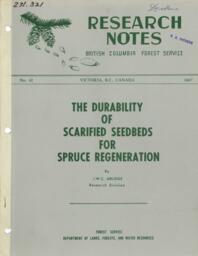 The Durability of Scarified Seedbeds for Spruce Regeneration