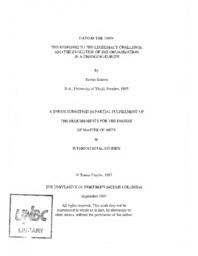 NATO in the 1990s: the response to the legitimacy challenge and the evolution of the organization in a changing Europe