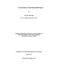Practicum report: virtual mental health program