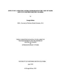 Effects of a geriatric outreach program on the care of older adults in Northern British Columbia