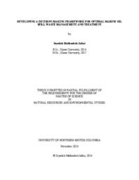 Developing a decision-making framework for optimal marine oil spill waste management and treatment