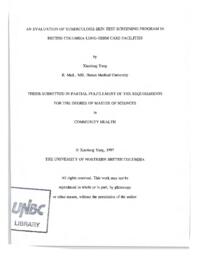 An evaluation of tuberculosis skin test screening program in British Columbia long-term care facilities
