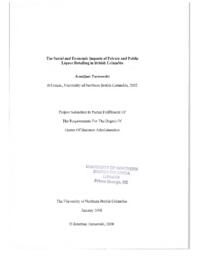 The social and economic impacts of private and public liquor retailing in British Columbia