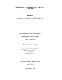 Support services for adult basic learner graduation: a case study