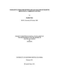 Narrative literature review and gap analysis of diabetes services in a community setting