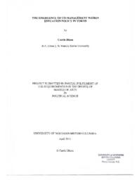 The emergence of co-management within education policy in Yukon