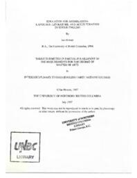 Education for assimilation: language, literature, and acculturation in senior English