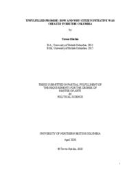 Unfulfilled promise: How and why citizen initiative was created in British Columbia
