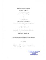 Discovering a relationship: adolescents' insights into the counselling relationship in a secondary school setting