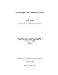 Speckle pattern based single pixel imaging
