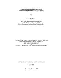 Role of atmospheric rivers on the hydrology of western Canada