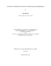 Changing contribution of snow to Hudson Bay river discharge
