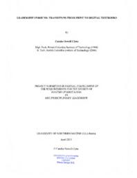 Leadership unbound: transitions from print to digital textbooks