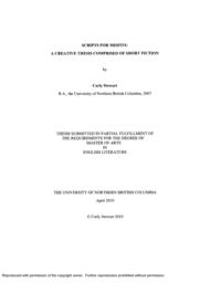Scripts for Misfits: A creative thesis comprised of short fiction.