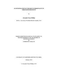 An investigation of the rescue personality in firefighter recruits.