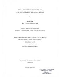 Evaluating the RECOVER model as an effective early intervention progam [sic]