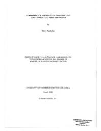 Performance elements of contracting and consulting firm operation