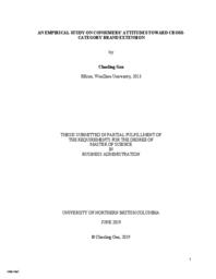 An empirical study on consumers' attitudes toward cross-category brand extension