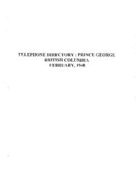 Prince George telephone directory