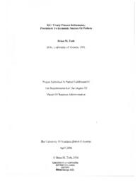 B.C. treaty process settlements: precursors to economic success or failure