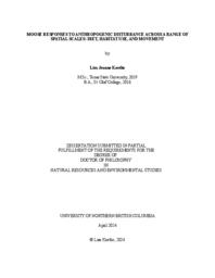 Moose responses to anthropogenic disturbance across a range of spatial scales: Diet, habitat use, and movement